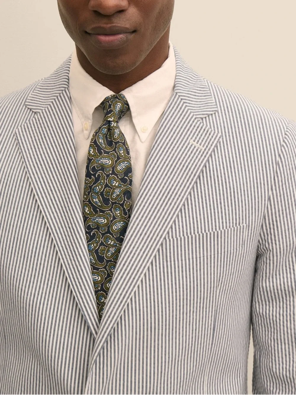 Brooks Brothers Classic Fit Cotton Seersucker 1818 Suit Coat